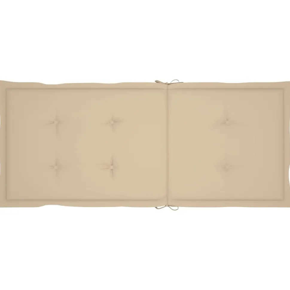 MAISON EXCLUSIVE - Chaises de jardin lot de 2 et coussins beige bois teck massif
