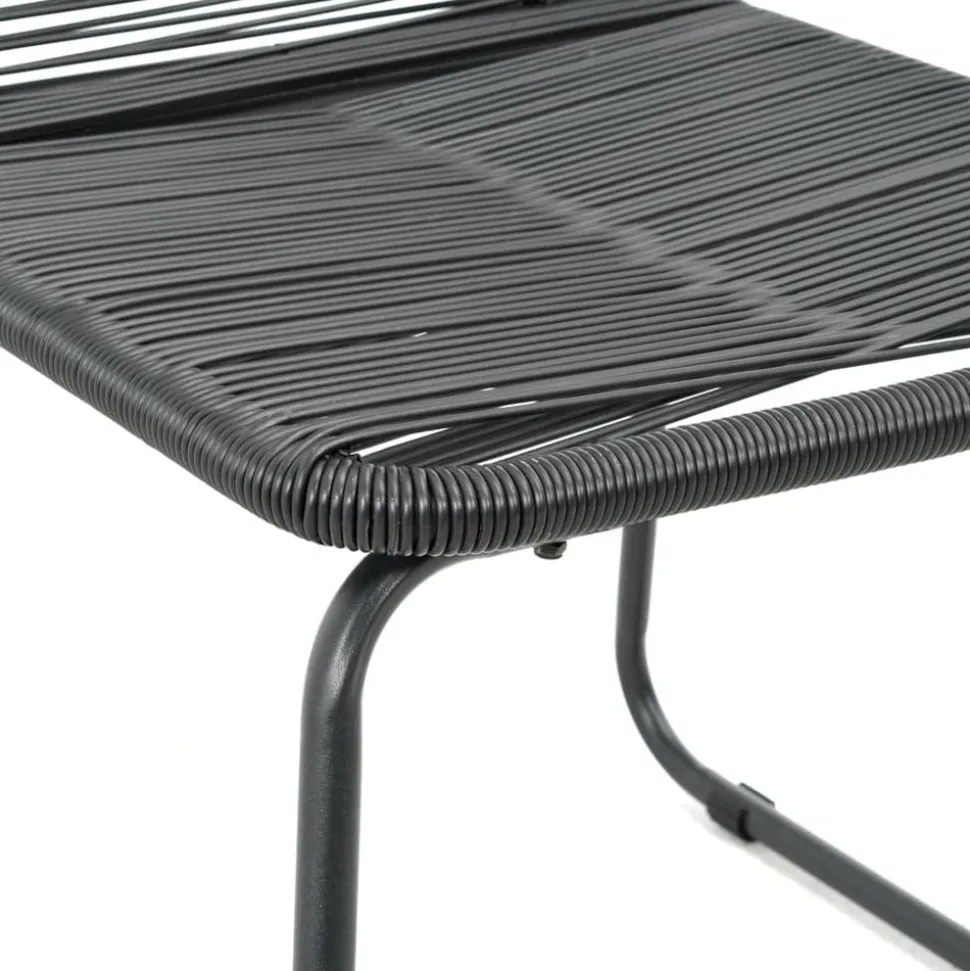 MAISON EXCLUSIVE - Chaises d'extérieur lot de 2 résine tressée noir