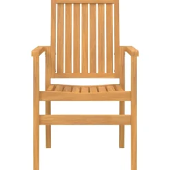 MAISON EXCLUSIVE - Chaises de jardin empilables lot de 8 56,5x57,5x91 cm bois teck