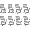 MAISON EXCLUSIVE - Chaises pliables d'extérieur lot de 8 bois d'acacia solide