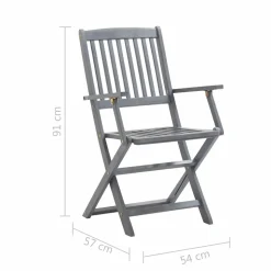 MAISON EXCLUSIVE - Chaises pliables d'extérieur lot de 8 bois d'acacia solide