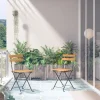 MAISON EXCLUSIVE - Chaises pliables de jardin lot de 2 acier et bois acacia solide