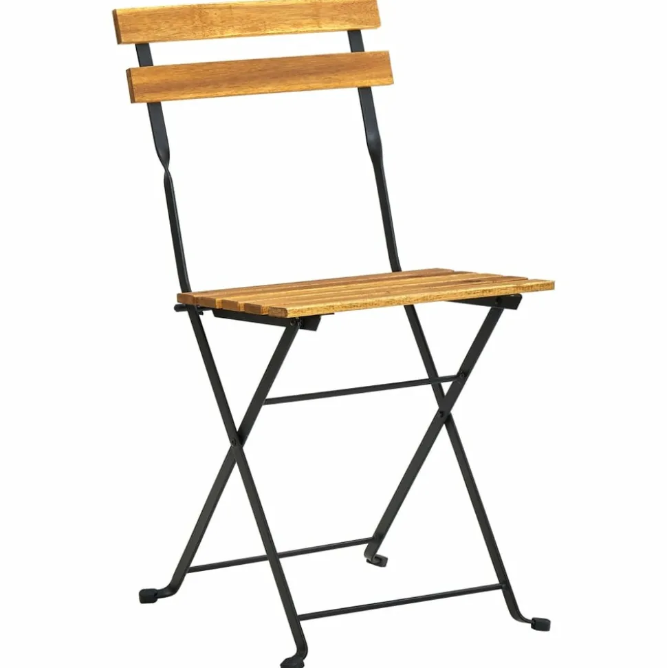 MAISON EXCLUSIVE - Chaises pliables de jardin lot de 2 acier et bois acacia solide