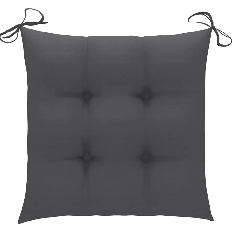 MAISON EXCLUSIVE - Chaises pliables de jardin avec coussins lot de 4 teck solide