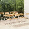 MAISON EXCLUSIVE - Chaises de bistrot pliantes lot de 8 bois d'acacia solide acier