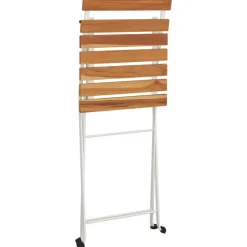 MAISON EXCLUSIVE - Chaises de bistrot pliantes lot de 8 bois d'acacia solide acier