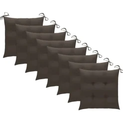 MAISON EXCLUSIVE - Chaises de jardin empilables avec coussins lot de 8 teck solide