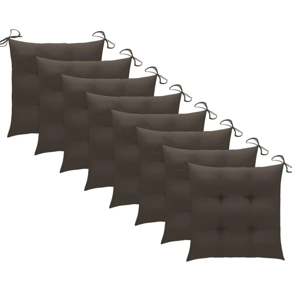 MAISON EXCLUSIVE - Chaises de jardin empilables avec coussins lot de 8 teck solide