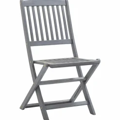 MAISON EXCLUSIVE - Chaises pliables d'extérieur lot de 2 et coussins bois d'acacia