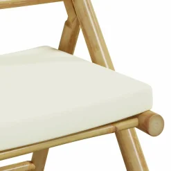 MAISON EXCLUSIVE - Chaises de bistro pliantes lot de 6 et coussins blanc crème