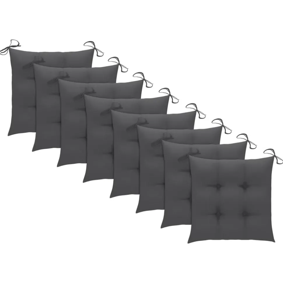 MAISON EXCLUSIVE - Chaises pliables d'extérieur et coussins lot de 8 bois d'acacia