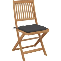 MAISON EXCLUSIVE - Chaises pliables d'extérieur et coussins lot de 8 bois d'acacia
