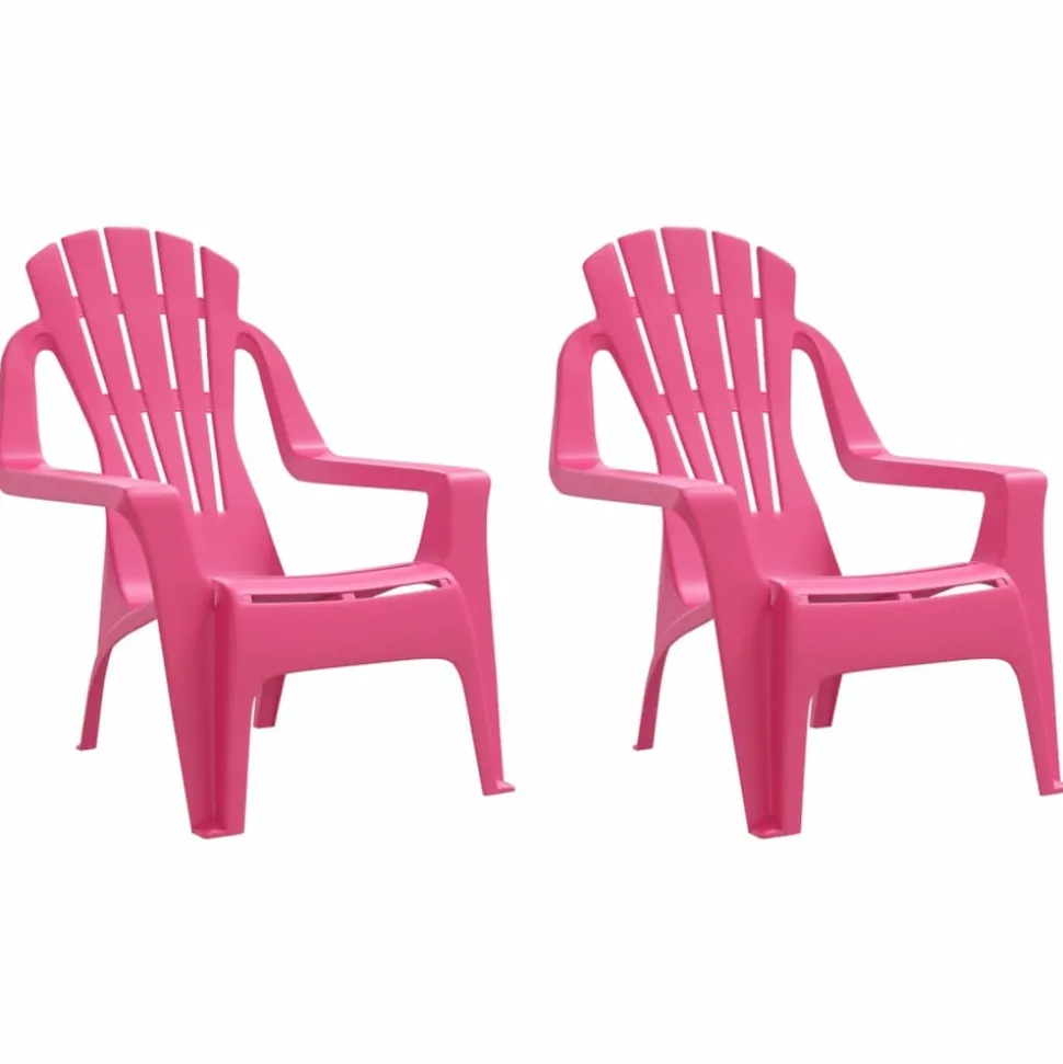 MAISON EXCLUSIVE - Chaises de jardin pour enfants lot de 2 rose 37x34x44 cm pp
