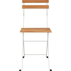 MAISON EXCLUSIVE - Chaises de bistrot pliantes lot de 2 bois d'acacia solide acier