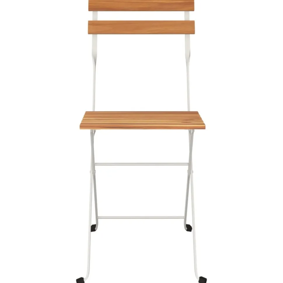 MAISON EXCLUSIVE - Chaises de bistrot pliantes lot de 2 bois d'acacia solide acier