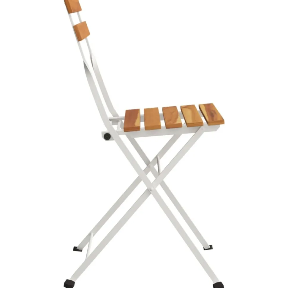 MAISON EXCLUSIVE - Chaises de bistrot pliantes lot de 2 bois d'acacia solide acier