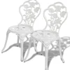MAISON EXCLUSIVE - Chaises de bistro lot de 2 aluminium coulé blanc