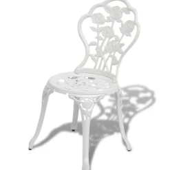 MAISON EXCLUSIVE - Chaises de bistro lot de 2 aluminium coulé blanc