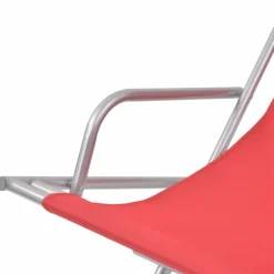 MAISON EXCLUSIVE - Chaises inclinables de terrasse lot de 2 acier rouge
