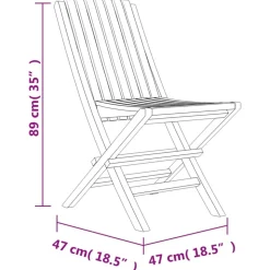 MAISON EXCLUSIVE - Chaises de jardin pliantes lot de 2 47x47x89cm bois massif teck