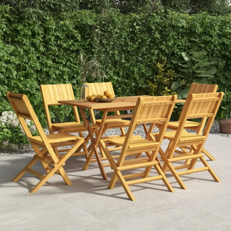 MAISON EXCLUSIVE - Chaises de jardin pliantes lot de 6 47x61x90cm bois massif teck