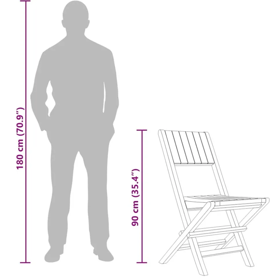 MAISON EXCLUSIVE - Chaises de jardin pliantes lot de 6 47x61x90cm bois massif teck
