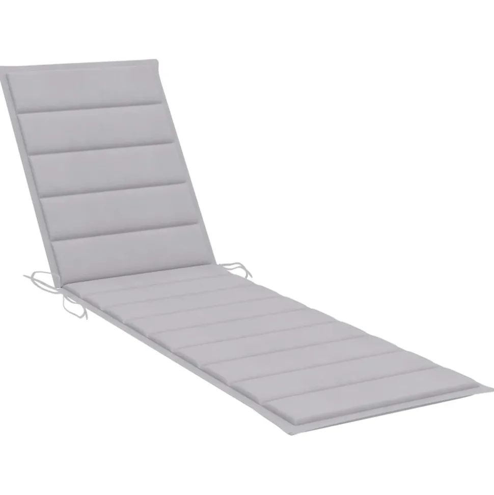 MAISON EXCLUSIVE - Chaises longues lot de 2 avec table et coussin bois teck solide