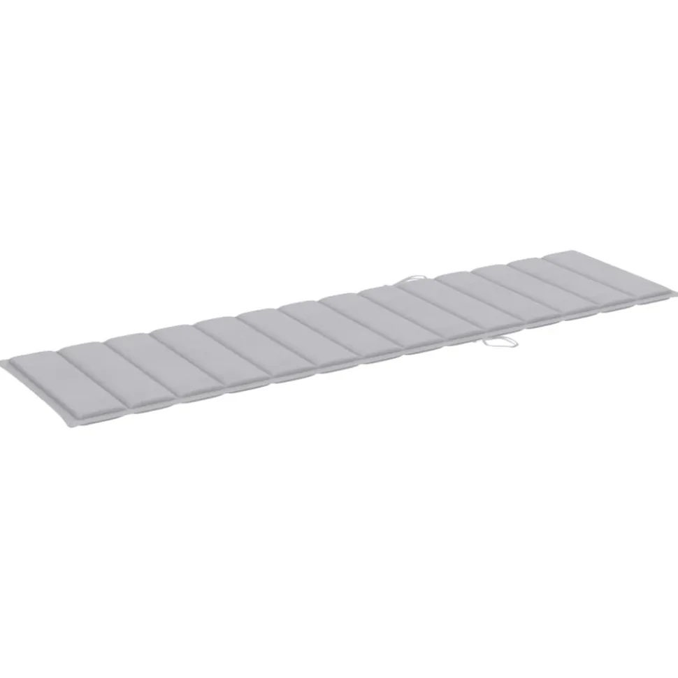 MAISON EXCLUSIVE - Chaises longues lot de 2 avec table et coussin bois teck solide