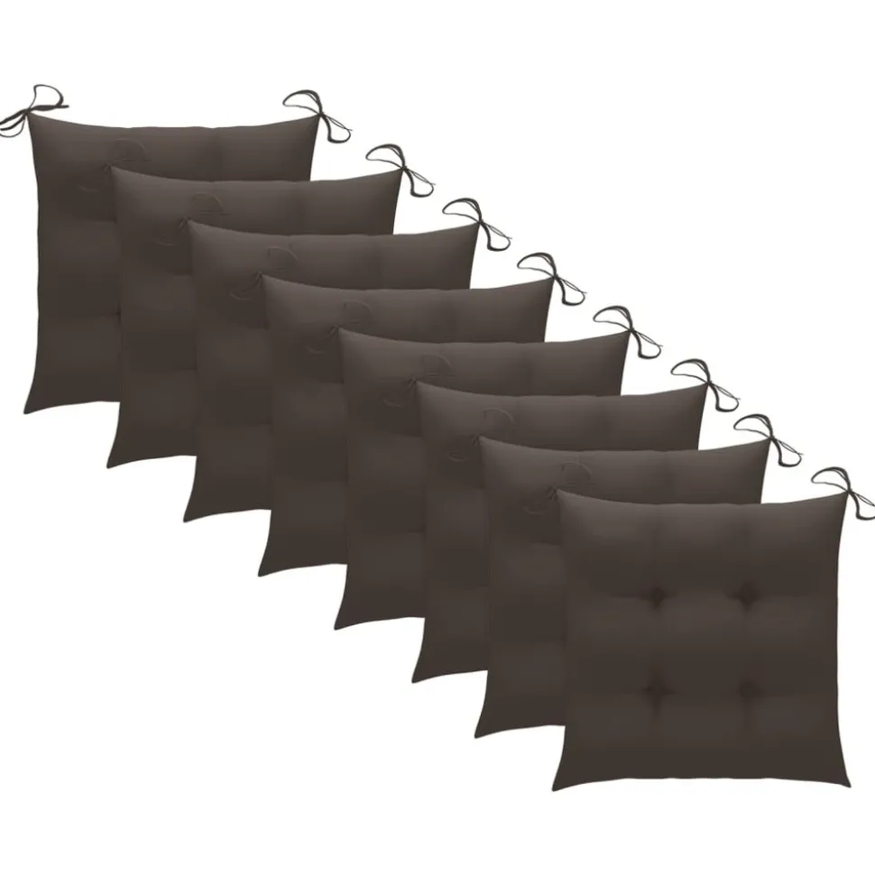 MAISON EXCLUSIVE - Chaises pliables d'extérieur et coussins lot de 8 bois d'acacia