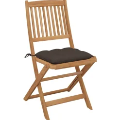 MAISON EXCLUSIVE - Chaises pliables d'extérieur et coussins lot de 8 bois d'acacia