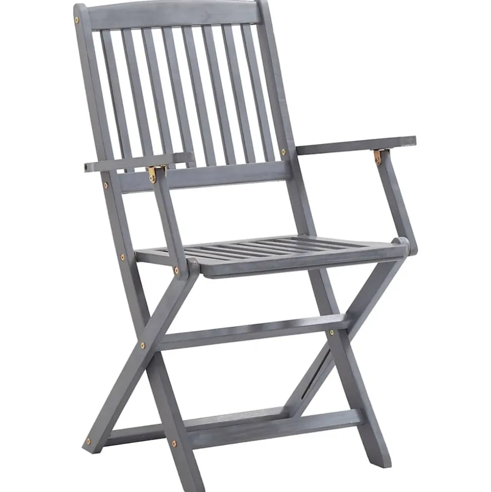 MAISON EXCLUSIVE - Chaises pliables d'extérieur lot de 6 et coussins bois d'acacia