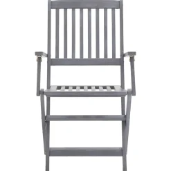 MAISON EXCLUSIVE - Chaises pliables d'extérieur lot de 6 et coussins bois d'acacia