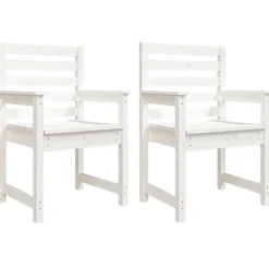 MAISON EXCLUSIVE - Chaises de jardin lot de 2 blanc 60x48x91 cm bois massif de pin