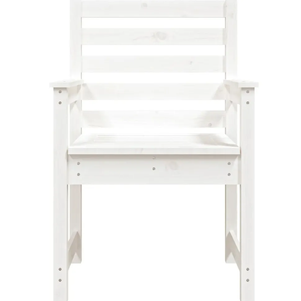 MAISON EXCLUSIVE - Chaises de jardin lot de 2 blanc 60x48x91 cm bois massif de pin