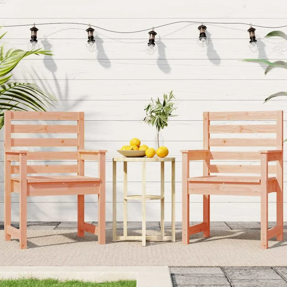 MAISON EXCLUSIVE - Chaises de jardin lot de 2 60x48x91 cm bois massif de douglas