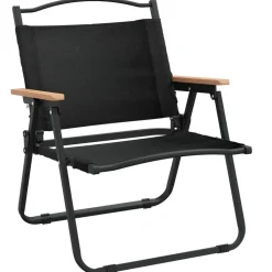 MAISON EXCLUSIVE - Chaises de camping lot de 2 noir 54x43x59 cm tissu oxford