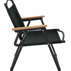 MAISON EXCLUSIVE - Chaises de camping lot de 2 noir 54x43x59 cm tissu oxford