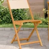 MAISON EXCLUSIVE - Chaises de bistrot lot de 2 beige bois d'acacia massif et tissu