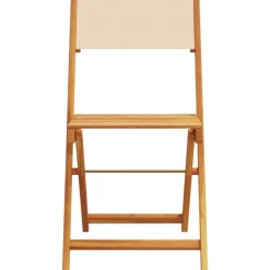MAISON EXCLUSIVE - Chaises de bistrot lot de 2 beige bois d'acacia massif et tissu