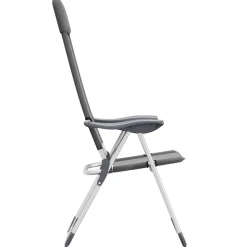 MAISON EXCLUSIVE - Chaises de camping pliables lot de 4 gris aluminium
