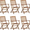 MAISON EXCLUSIVE - Chaises pliables d'extérieur lot de 6 bois d'acacia solide