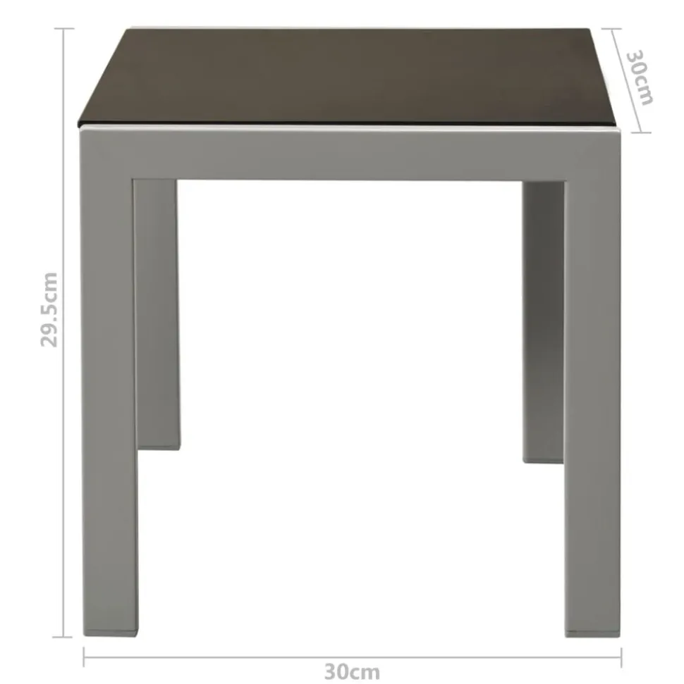MAISON EXCLUSIVE - Chaises longues lot de 2 avec table acier et textilène noir