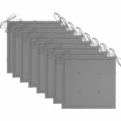 MAISON EXCLUSIVE - Chaises de jardin empilables avec coussins lot de 8 teck solide