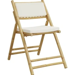MAISON EXCLUSIVE - Chaises de bistro pliantes lot de 2 et coussins blanc crème