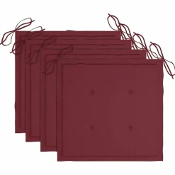 MAISON EXCLUSIVE - Chaises pliables de jardin avec coussins lot de 4 teck solide
