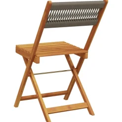 MAISON EXCLUSIVE - Chaises de bistrot lot de 2 gris bois d'acacia et corde