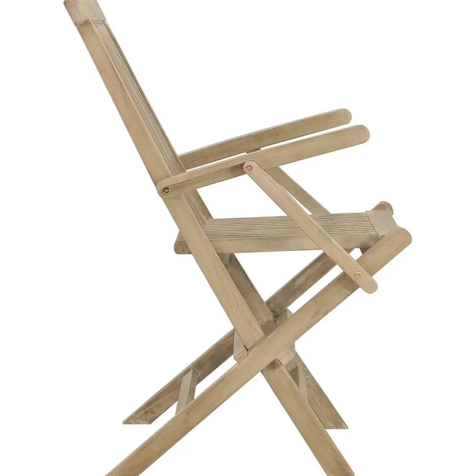 MAISON EXCLUSIVE - Chaises de jardin pliantes lot de 2 gris 56x61x89cm bois teck