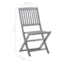 MAISON EXCLUSIVE - Chaises pliables d'extérieur lot de 8 bois d'acacia solide