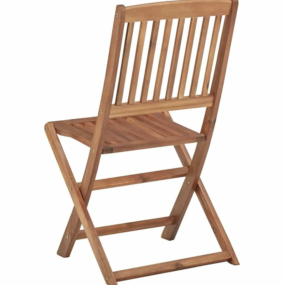 MAISON EXCLUSIVE - Chaises pliables d'extérieur et coussins lot de 8 bois d'acacia