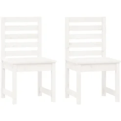 MAISON EXCLUSIVE - Chaises de jardin lot de 2 blanc 50x48x91,5 cm bois massif pin